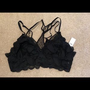 Black lace bralette